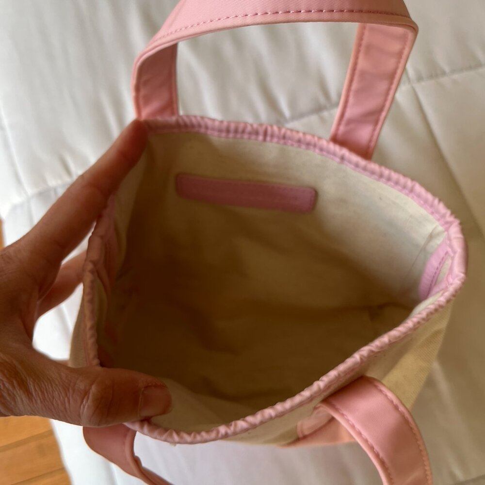 Stoney Clover Lane Canvas Mini Shopper Tote Bag - Canvas / Pink - Picture 3 of 6